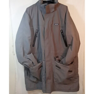 Lands End Jacket Mens XXL/T 50-52 Gray Detachable Hood